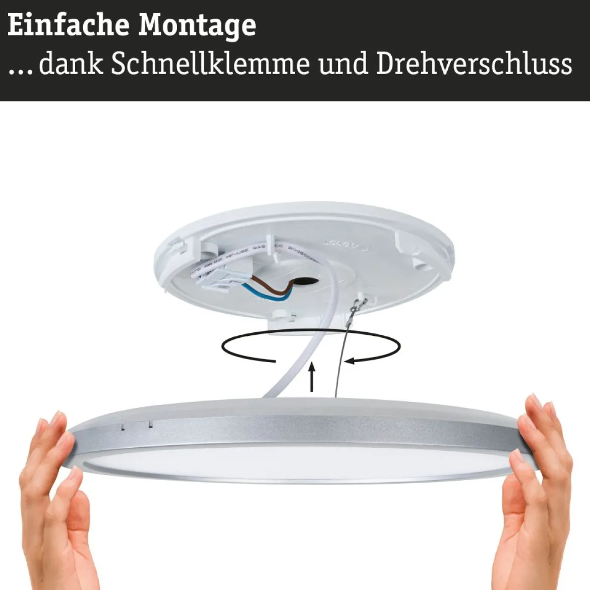 Paulmann 71189 LED Panel Atria Shine rund 290mm 3000K Weiß