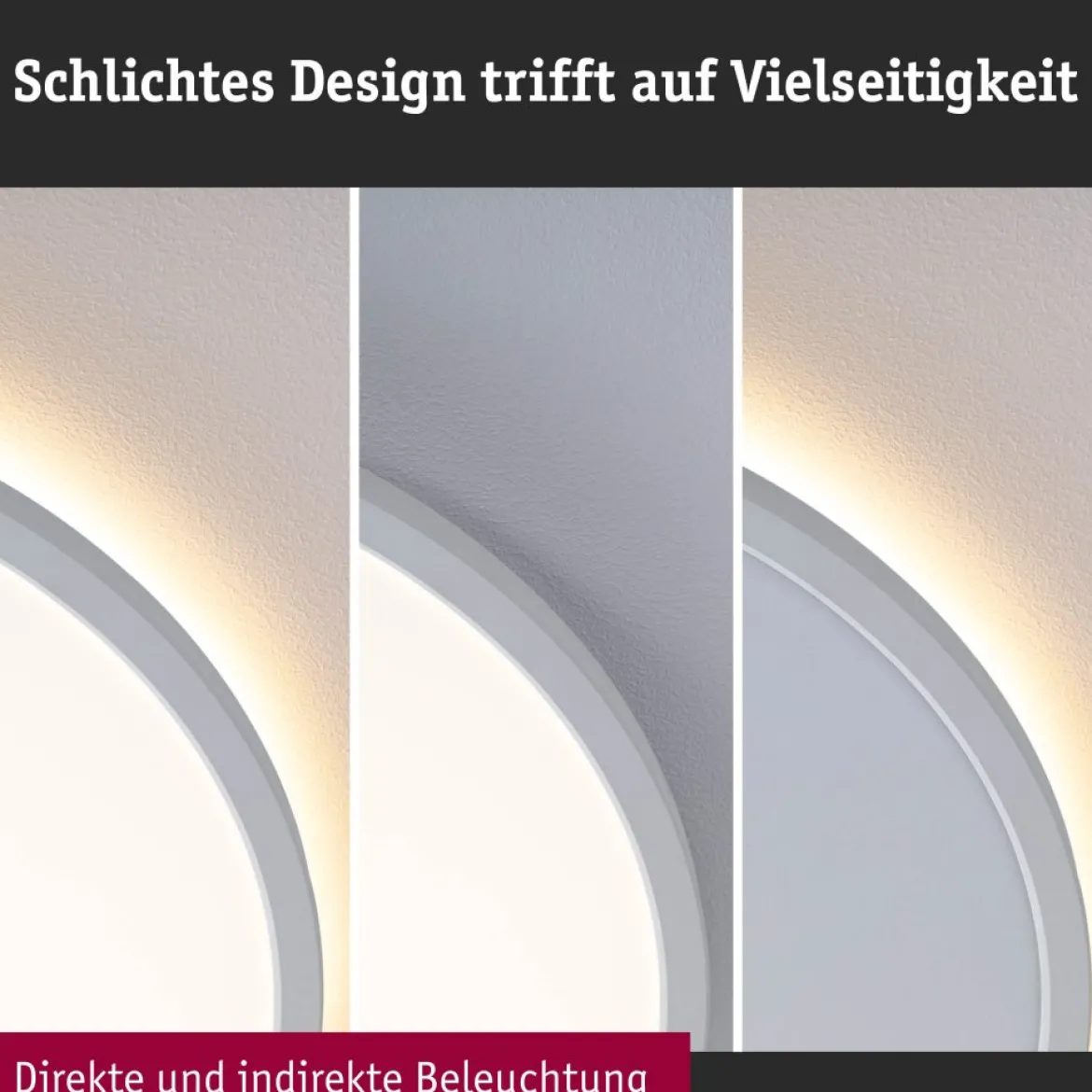 Paulmann 71189 LED Panel Atria Shine rund 290mm 3000K Weiß