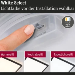 Paulmann 71256 LED Panel Atria Shine 298x298mm 3000-6500K Schwarz IP44