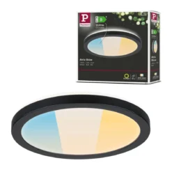 Paulmann 71271 LED Panel Atria Shine 190mm 3000-6500K Schwarz IP44