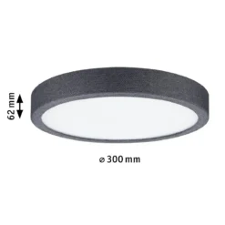 Paulmann 71053 LED Panel Cosara rund 300mm Dunkelgrau 3000K IP44