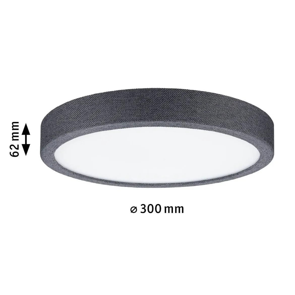 Paulmann 71053 LED Panel Cosara rund 300mm Dunkelgrau 3000K IP44