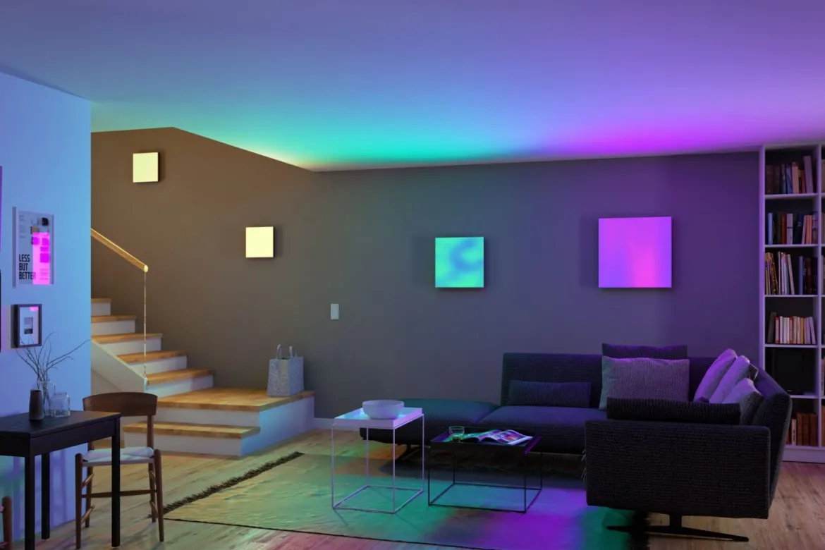 Paulmann 79906 LED Panel Velora Rainbow dynamicRGBW 595x595mm weiß