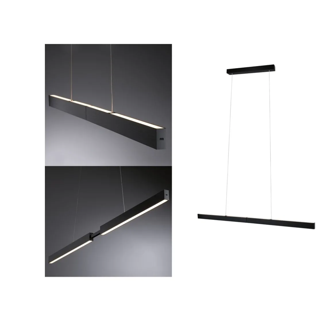 Paulmann 76989 LED Pendelleuchte Aptare Touchless Sensor 2700K Schwarz dimmbar
