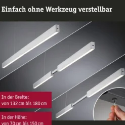Paulmann 76988 LED Pendelleuchte Aptare Touchless Sensor 2700K Alu gebürstet dimmbar