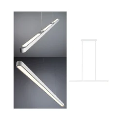 Paulmann 79901 LED Pendelleuchte Lento 2700K 42W Weiß dimmbar höhenverstellbar
