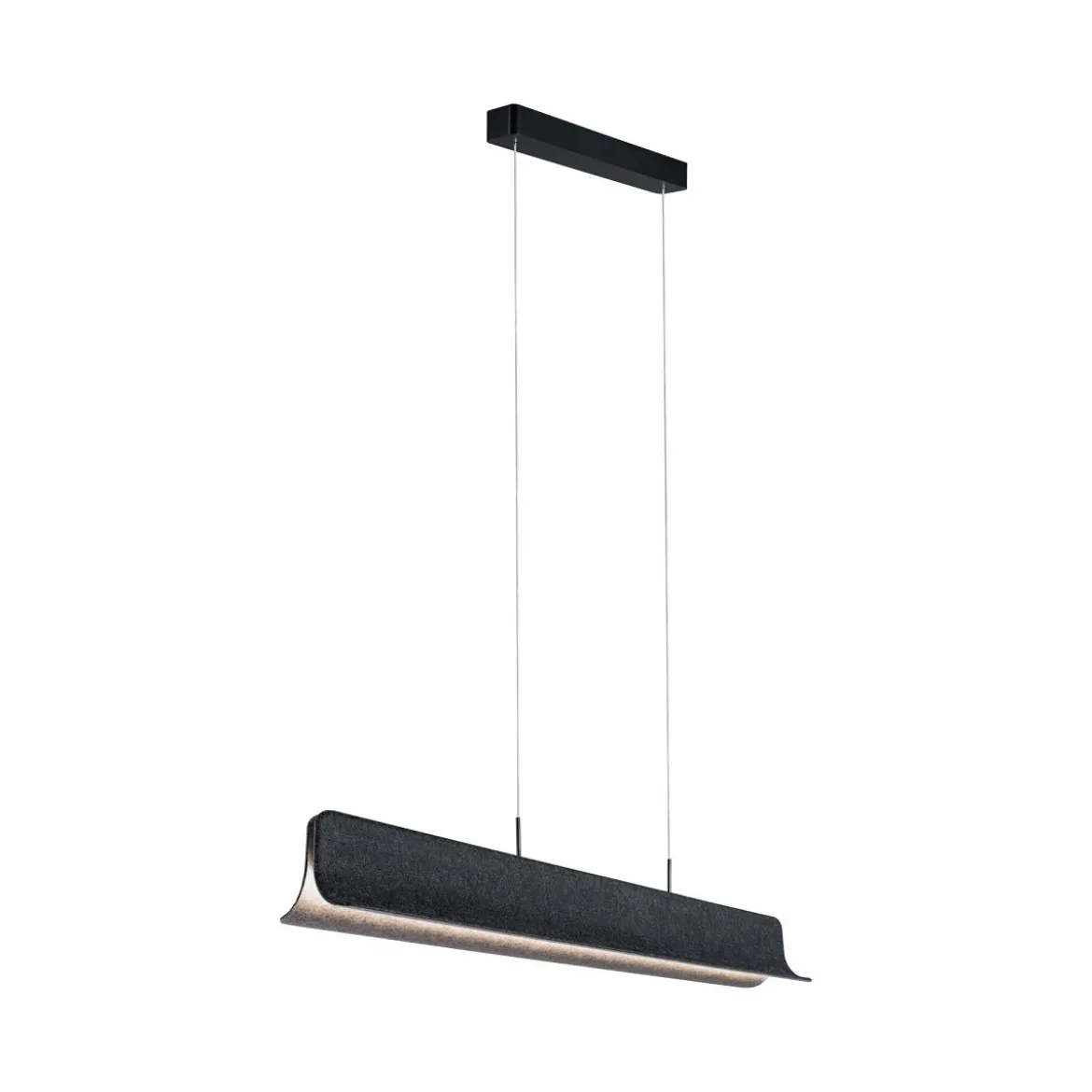 Paulmann 79982 LED Pendelleuchte Noyan 3-Step-Dim 2700K 2000lm Filz anthrazit