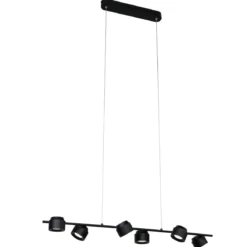 Paulmann 79773 LED Pendelleuchte Puric Pane 6-flammig schwarz 3-Step Dim