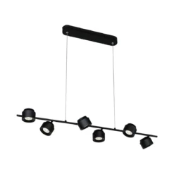 Paulmann 79773 LED Pendelleuchte Puric Pane 6-flammig schwarz 3-Step Dim
