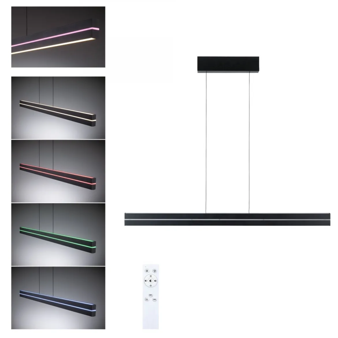 Paulmann 78474 LED Pendelleuchte Raiko RGBW Tunable White Schwarz dimmbar