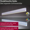 Paulmann 78475 LED Pendelleuchte Raiko RGBW Silber dimmbar