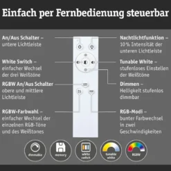 Paulmann 78475 LED Pendelleuchte Raiko RGBW Silber dimmbar