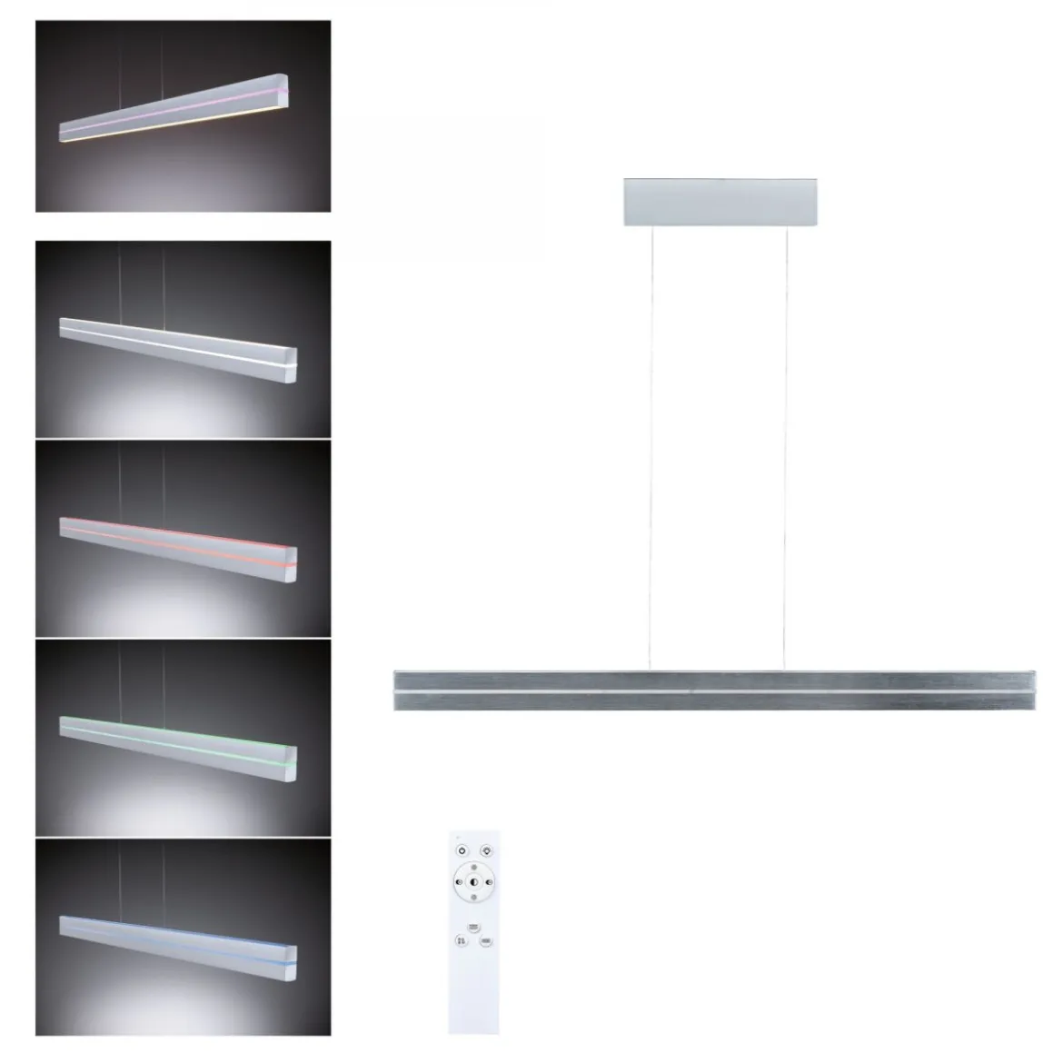 Paulmann 78475 LED Pendelleuchte Raiko RGBW Silber dimmbar