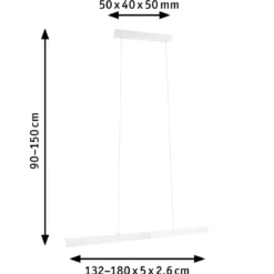 Paulmann 79889 LED Pendelleuchte SmartHome Zigbee Aptare ausziehbar weiß
