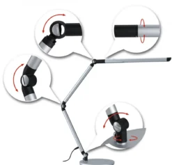 Paulmann 79562 LED Schreibtischleuchte FlexBar Silber 3-Step-Dim WhiteSwitch