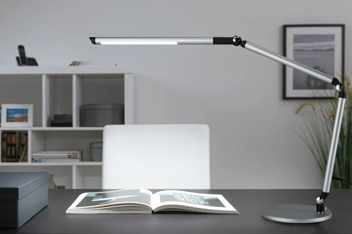 Paulmann 79562 LED Schreibtischleuchte FlexBar Silber 3-Step-Dim WhiteSwitch