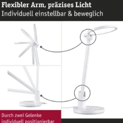 Paulmann 78016 LED Schreibtischleuchte Darba Weiß 4000K dimmbar