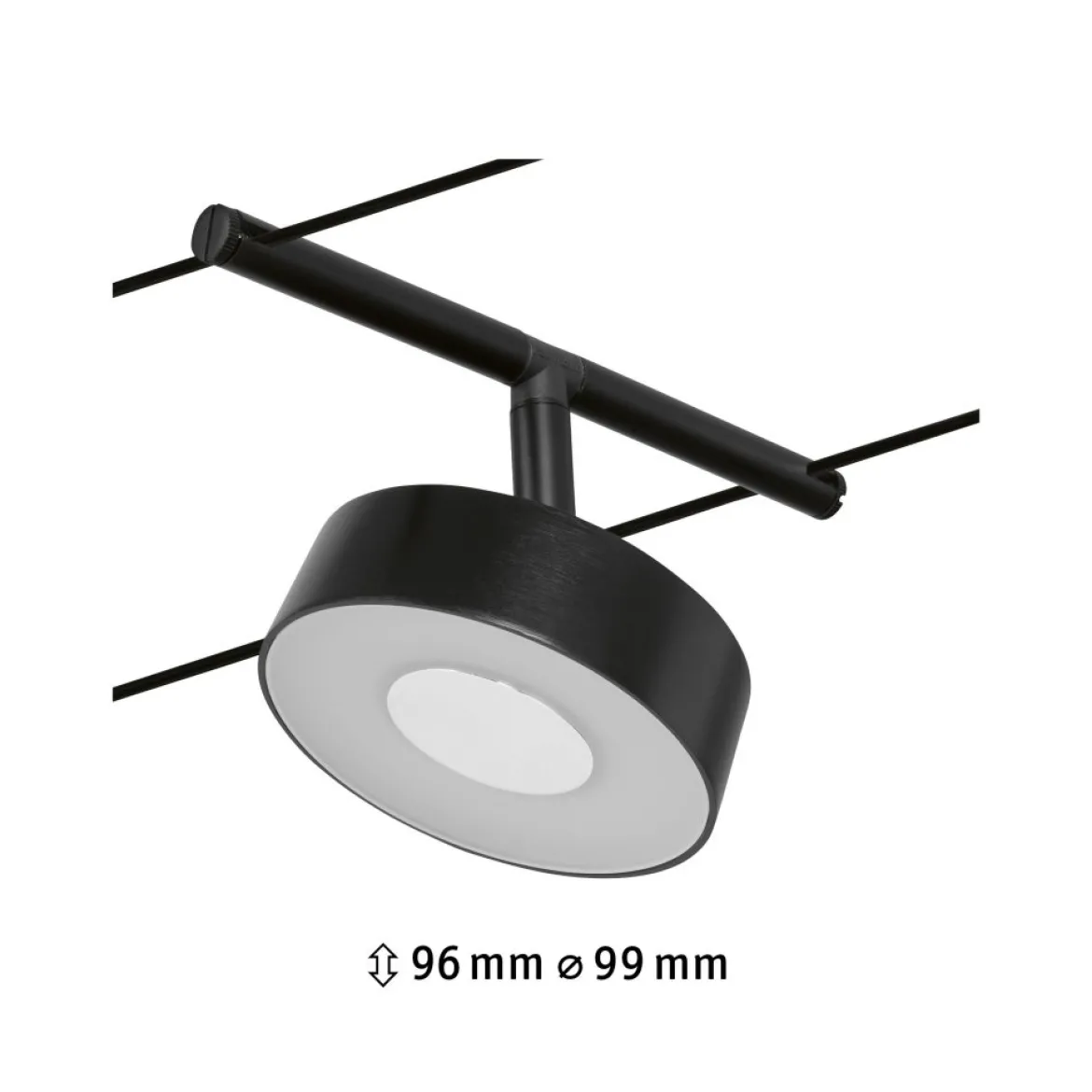 Paulmann 94480 LED Seilsystem Spot Circle 12V 3000K Schwarz Chrom