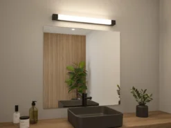 Paulmann 71215 LED Spiegelleuchte Quasar 70cm 3000K Schwarz IP44