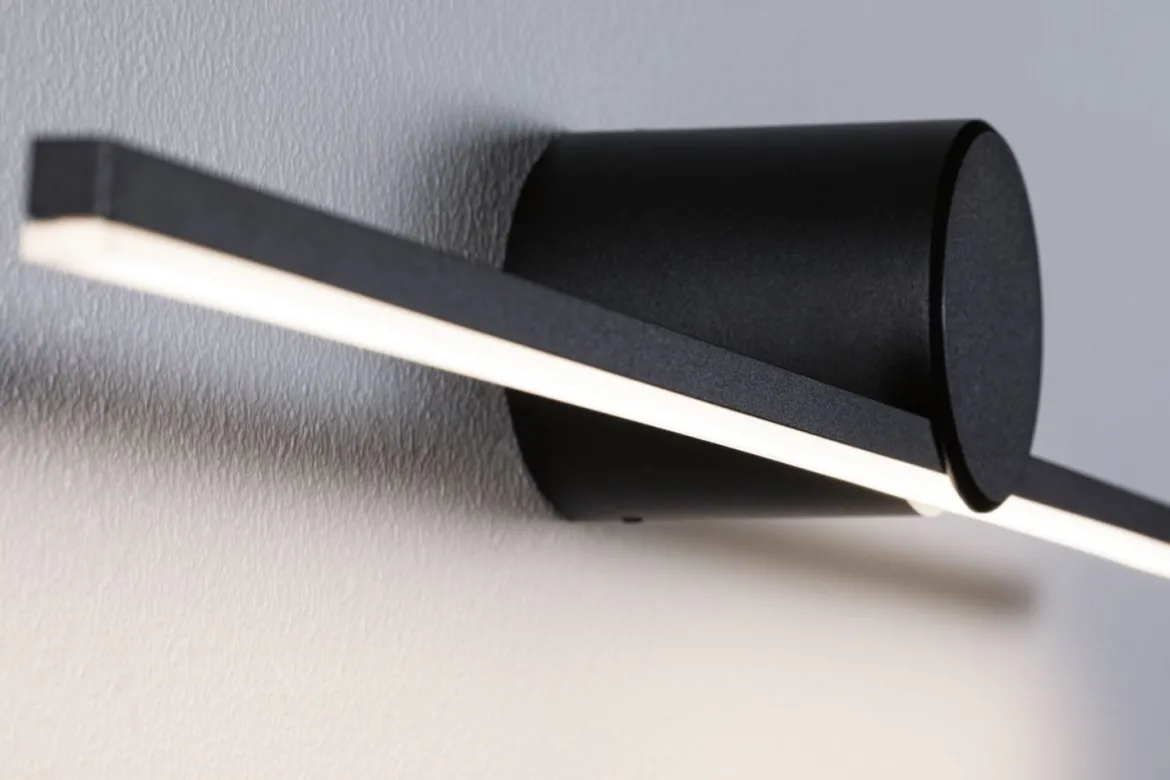 Paulmann 75411 LED Spiegelleuchte Sava 60cm 3000K Schwarz IP44
