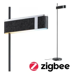 Paulmann 79993 LED Stehleuchte Smart Home Zigbee Jagun Tunable White Filz anthrazit dimmbar