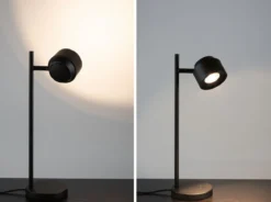 Paulmann 79777 LED Tischleuchte Puric Pane 40cm 2700K Schwarz dimmbar