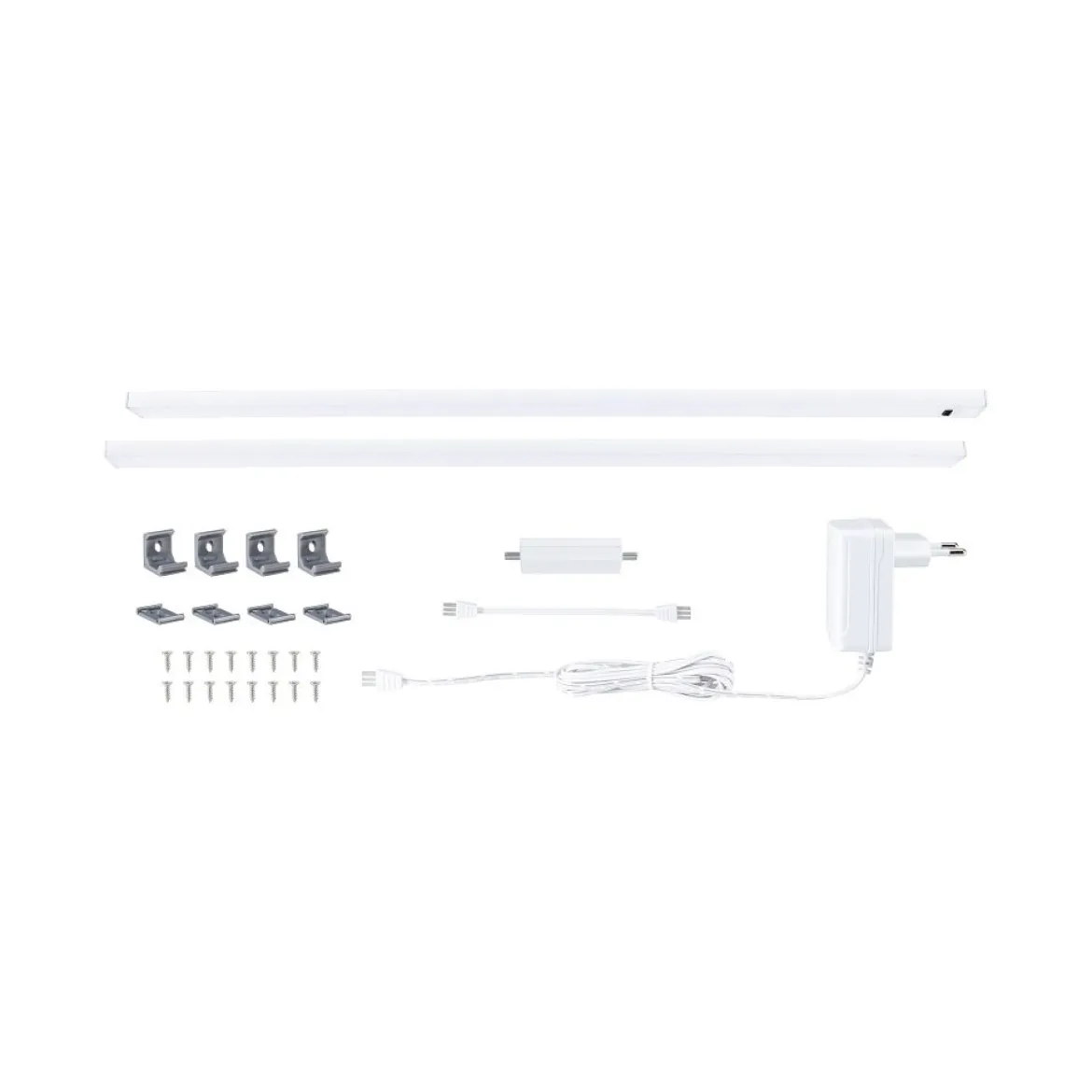 Paulmann 98618 LED Unterschrankleuchte Inline Starterset 2er-Set 55cm 3000K dimmbar weiß