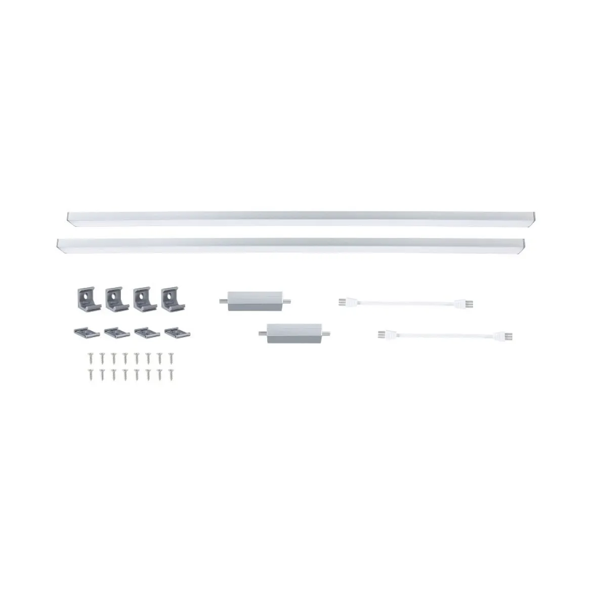 Paulmann 98621 LED Unterschrankleuchte Inline Erweiterung 2er-Set 55cm tunable white chrom