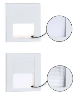 Paulmann 79999 LED Wandeinbauleuchte Tsaro eckig 80x36mm 2700K Weiß