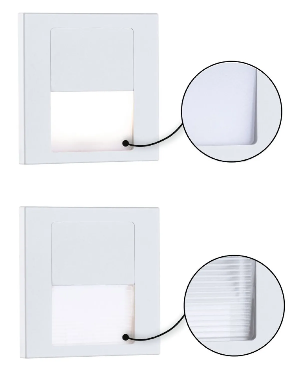 Paulmann 79999 LED Wandeinbauleuchte Tsaro eckig 80x36mm 2700K Weiß