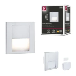 Paulmann 80000 LED Wandeinbauleuchte Tsaro eckig 80x36mm 2700K Chrom matt