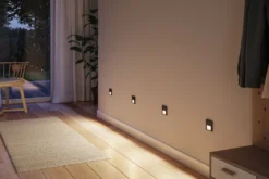 Paulmann 80001 LED Wandeinbauleuchte Tsaro eckig 80x36mm 2700K Schwarz