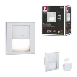 Paulmann 80003 LED Wandeinbauleuchte Tsaro eckig 80x36mm 2700K Chrom matt Sensor
