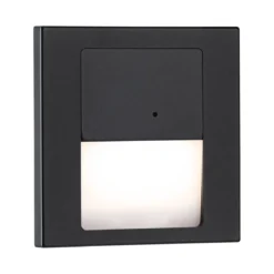 Paulmann 80004 LED Wandeinbauleuchte Tsaro Bewegungsmelder eckig 80x36mm 2700K Schwarz