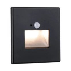 Paulmann 93135 LED Wandeinbauleuchte Edge Quadro Bewegungsmelder 80x42mm 2700K Schwarz