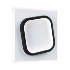Paulmann 71164 LED Wandleuchte 2Form 24x24cm Weiß Schwarz 4000K