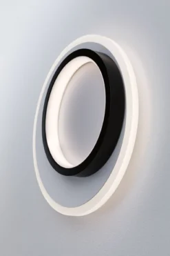 Paulmann 71165 LED Wandleuchte 2Form rund 24cm Weiß Schwarz 4000K