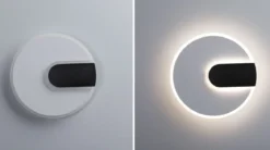 Paulmann 71169 LED Wandleuchte 2Form rund 24cm Weiß Schwarz 4000K 1210lm