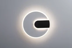 Paulmann 71169 LED Wandleuchte 2Form rund 24cm Weiß Schwarz 4000K 1210lm