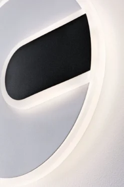 Paulmann 71169 LED Wandleuchte 2Form rund 24cm Weiß Schwarz 4000K 1210lm