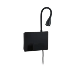 Paulmann 71101 LED Wandleuchte Halina USB C Schwarz matt 2700K