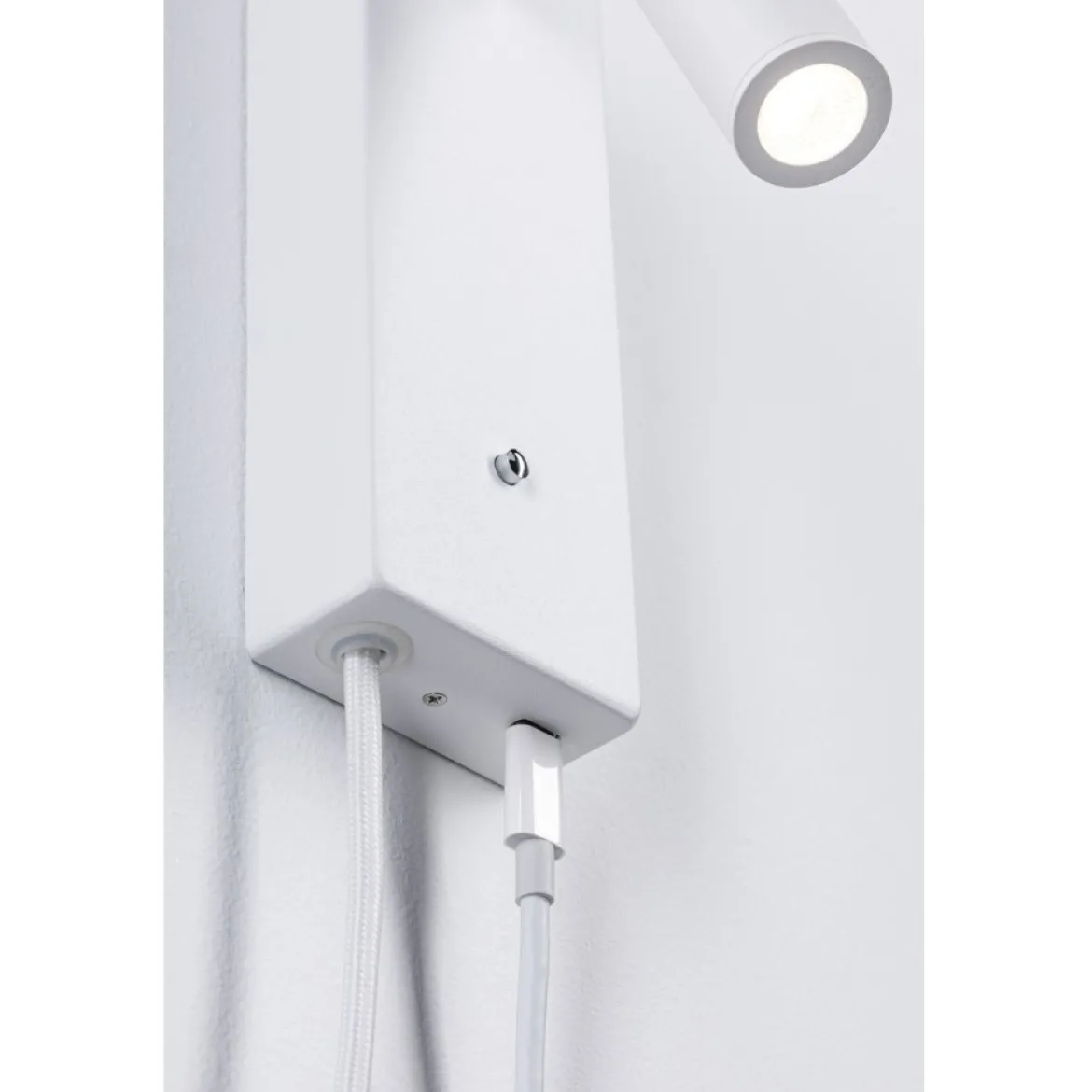 Paulmann 71108 LED Wandleuchte Hulda USB C Weiss matt dimmbar 3000K