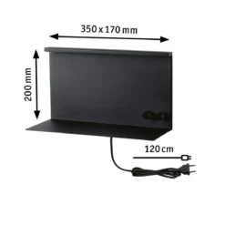 Paulmann 96773 LED Wandleuchte Jarina USB C Schwarz matt dimmbar