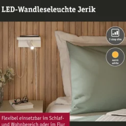 Paulmann 71106 LED Wandleuchte Jerik USB C 3000K 3-Step-Dim Weiß