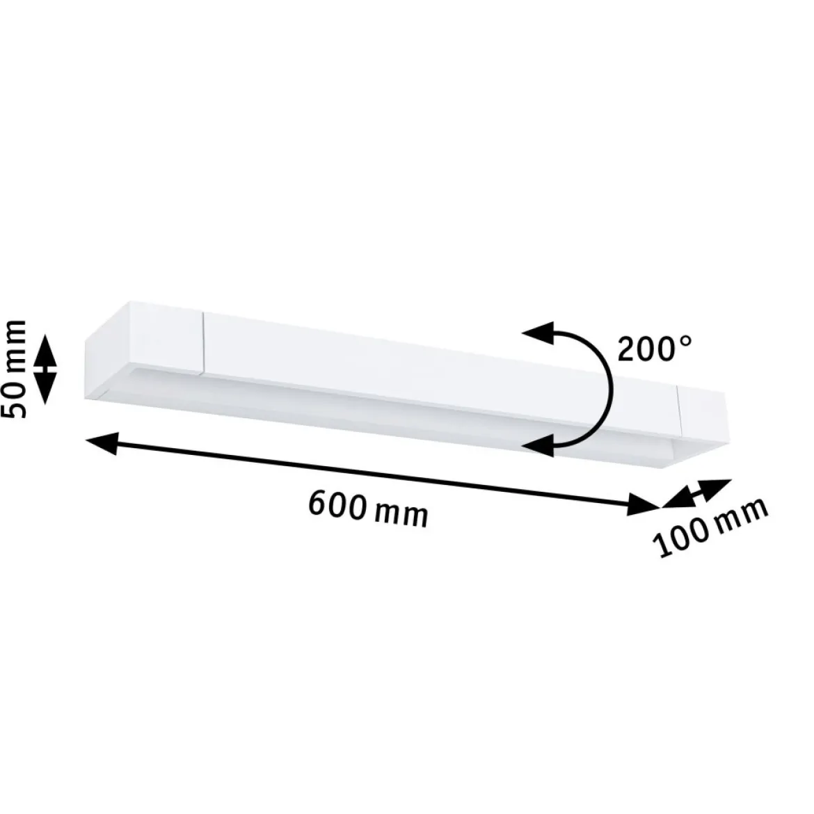 Paulmann 79516 LED Wandleuchte Lucille IP44 600x100mm dimmbar weiß