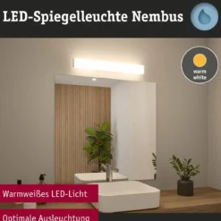 Paulmann 71208  LED Wandleuchte Nembus 60cm 3000K Schwarz IP44