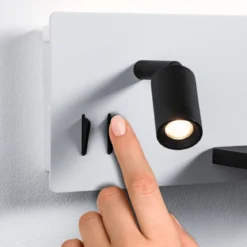 Paulmann 71102 LED Wandleuchte Serra 2-flammig rechts USB C 2700K Backlight
