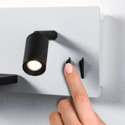 Paulmann 71103 LED Wandleuchte Serra 2-flammig links USB C 2700K Backlight