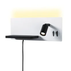 Paulmann 71103 LED Wandleuchte Serra 2-flammig links USB C 2700K Backlight