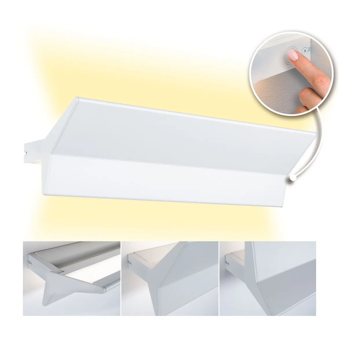 Paulmann 79510 LED Wandleuchte Stine weiß 55cm dimmbar 27000K